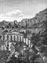 Interior of the Coliseum at El Djem, near Tunis, 1874. Creator: Unknown.