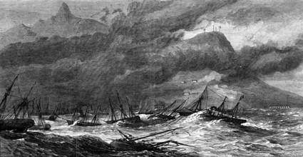 Hurricane at the Isle of Mauritius, 1874. Creator: Unknown.