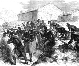 The Civil War in Spain: trenches [at] San Candido Redoubt (Las Carreras), near Bilbao, 1874. Creator: Unknown.