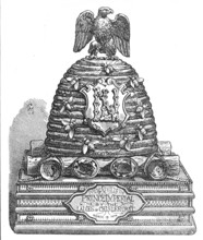 Inkstand presented by the ladies of Chiselhurst to the Prince Imperial, 1874. Creator: Unknown.