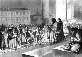 Easter Eve at the Isaac Cathedral, St. Petersburg, 1874. Creator: Unknown.