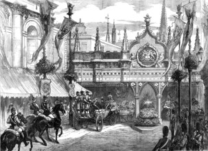 Visit of the Emperor of Russia to the City: arrival at Guildhall, 1874. Creator: Unknown.