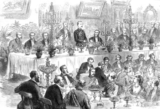 Banquet to Sir Garnet Wolseley at Portsmouth, 1874. Creator: Unknown.