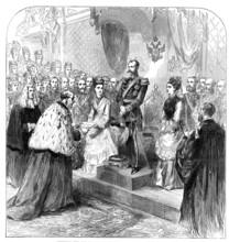 Presenting the City of London Address to the Emperor of Russia at Guildhall, 1874. Creator: Unknown.