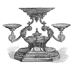 Plate presented to Mr. Julius Vogel, Prime Minister of New Zealand, 1874. Creator: Unknown.