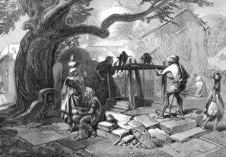 The Famine in India: the village well, 1874. Creator: William Hollidge.
