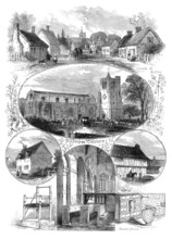 Birthplace and relics of John Bunyan, 1874. Creator: Unknown.
