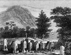 The Japanese Cemetery of Iruma, 1874. Creator: Unknown.