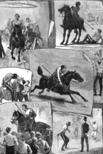 Military Tournament at Agricultural Hall for the Royal Cambridge Asylum for Soldiers' Widows, 1881. Creator: Unknown.