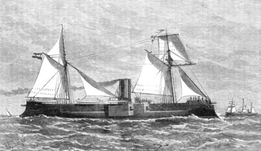 The Almirante Brown, double-screw ram, for the Argentine government, 1881. Creator: Unknown.