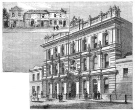 Street improvements at Port Elizabeth, South Africa: the old and the new, 1881. Creator: Unknown.