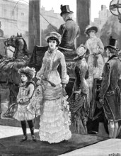 Arrivals for the Royal Garden Party at Marlborough House, 1881. Creator: William James Palmer.