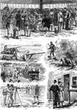 Sketches of the Wimbledon Rifle Meeting, 1881. Creator: Unknown.