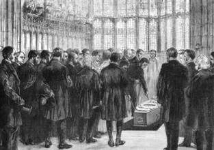 Funeral of Dean Stanley in Henry VII.'s Chapel, Westminster Abbey, 1881. Creator: Unknown.