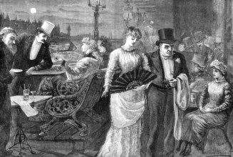 A Midsummer Night on the Terrace of the House of Commons, 1881. Creator: Joseph Swain.