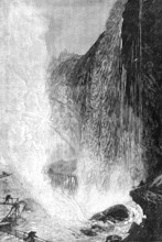 Picturesque America: Cave of the Winds, Niagara Falls, 1881. Creator: Unknown.