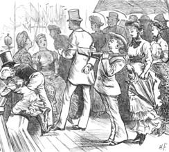 Sketches at the Ryde Regatta: The Grand Stand, 1881. Creator: Joseph Swain.