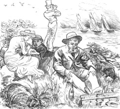 Sketches at the Ryde Regatta: "Far from the Madding Crowd", 1881. Creator: Joseph Swain.