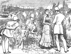 Sketches at the Ryde Regatta: The Wind-Up, 1881. Creator: Joseph Swain.