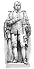 Statue of William Harvey, discoverer of the circulation of the blood, at Folkestone, 1881. Creator: Unknown.