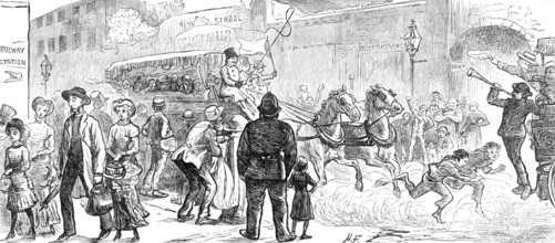 Children's Day in the Country: The Start, 1881. Creator: Unknown.