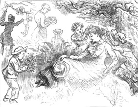 Children's Day in the Country: The Favourite Teacher, 1881. Creator: Unknown.