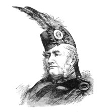 Review of the Scottish Volunteers: Lieut.-Col. Cluny Macpherson, Commanding 1st Inverness, 1881. Creator: Unknown.