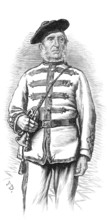 The Scottish Volunteers: Bugler W. Balmer, aged 80, Border Rifles, late the 92nd Highlanders, 1881. Creator: Unknown.