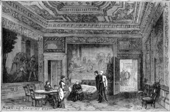 The Royal Visit to Edinburgh: Morning Drawing Room, Holyrood Palace, 1881.  Creator: Unknown.