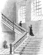 The Royal Visit to Edinburgh: Staircase, Holyrood Palace, 1881.  Creator: Unknown.
