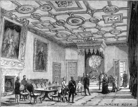The Royal Visit to Edinburgh: Throne Room, Holyrood Palace, 1881.  Creator: Unknown.