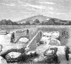 Recent excavations at the Roman Villa, Brading, Isle of Wight: The Well-House, 1881. Creator: Unknown.