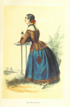 Young woman from Segovia, 1848. Creators: Clerman, Adolphe François Pannemaker.