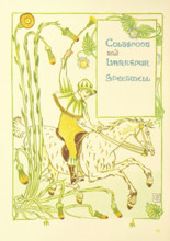 Coltsfoot and Larkspur, Speedwell, 1899. Creator: Walter Crane.