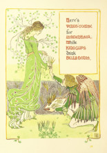 Here's Venus'-Combe for Maidenhair: While King-Cups drink Bella-Donna, 1899.  Creator: Walter Crane.