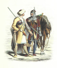 Circassian soldiers [?], 1855.  Creator: Boyer.