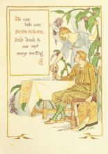 We can talk over Sops-In-Wine, And drink to our next merry meeting, 1899.  Creator: Walter Crane.