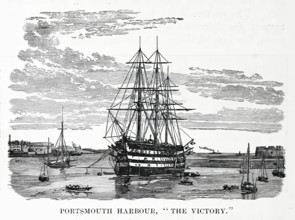 Portsmouth Harbour, "The Victory", 1892.  Creator: Unknown.
