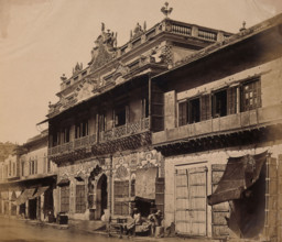 India: an ornate town house in 'Chandnee Chowk', c1858. Creator: Felice Beato.