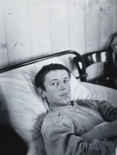 Gloucester smallpox epidemic, 1896: J  Mawson, a smallpox patient, 1896. Creator: HCF of Gloucester.