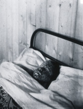 Gloucester smallpox epidemic, 1896: Kate Mills, a smallpox patient, 1896. Creator: HCF of Gloucester.