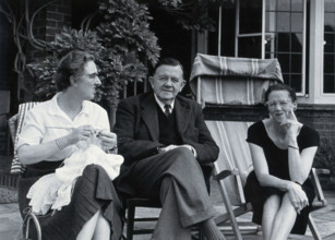 Sir Neil Hamilton Fairley and companions, 1956. Creator: Unknown.