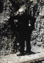 Abbé Breuil, smoking a cigarette. Creator: Unknown.