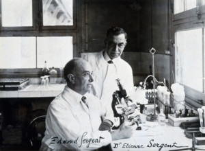Edmond Sergent (sitting) and Etienne Sergent. Creator: Unknown.