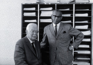 Petr Grigorevic Sergiev and Govindas Sambasivan. Creator: Unknown.