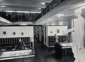 The Wellcome Building, Euston Road, London: the Hall of Statuary as adapted for the Library, c1960. Creator: Unknown.
