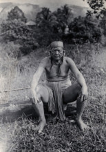 Sarawak: Laki Bo, a Kayan tribal chief, c1900. Creator: Unknown.