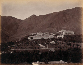 Hong Kong: Botanical Gardens and Albany, looking south from Government House, c1873. Creator: William Pryor Floyd.