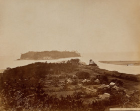 Inosima, a Japanese island, viewed from the village of Katasie on the mainland, c1873. Creator: William Pryor Floyd.