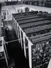 The Wellcome Building, Euston Road, London: the Hall of Statuary as adapted for the Library, c1960 Creator: Unknown.
